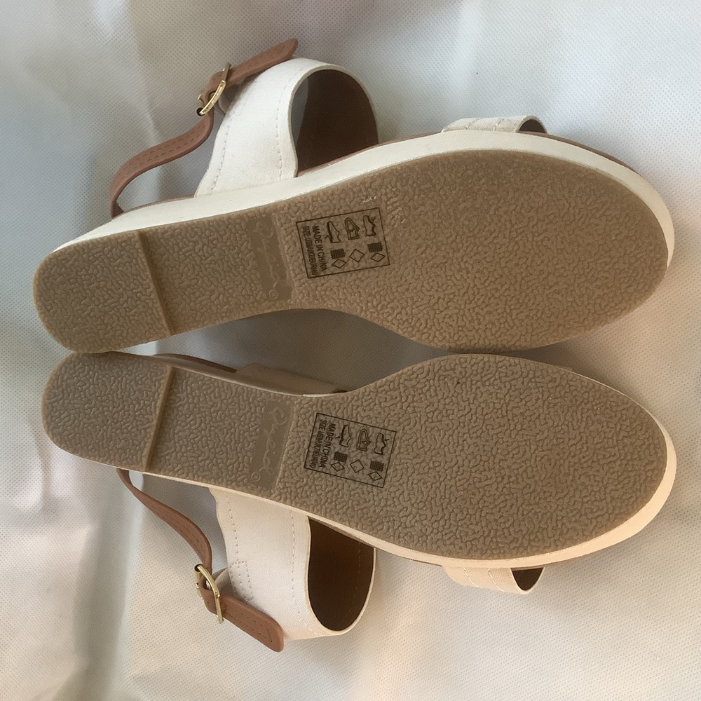 Size 9 Qupid Sandals wedge platform canvas new - Picture 4 of 11